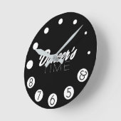 ダンサータイム。 ラウンド壁時計 (傾斜)