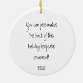 ダンサートナカイのクリスマスの記念品のオーナメント セラミックオーナメント (裏面)