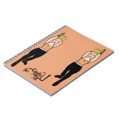 ダンサーノートブックピーチ/ブラック ノートブック (左側)