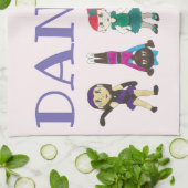 ダンサーバレエタップジャズヒップホップリリリカル先生 キッチンタオル (折り畳み)