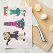 ダンサーバレエタップジャズヒップホップリリリカル先生 キッチンタオル (四つ折り)