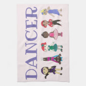 ダンサーバレエタップジャズヒップホップリリリカル先生 キッチンタオル (縦)