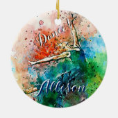 ダンサーパーソナライズされた セラミックオーナメント (裏面)