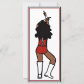 ダンサーパーティの招待状赤白#1 (裏面)