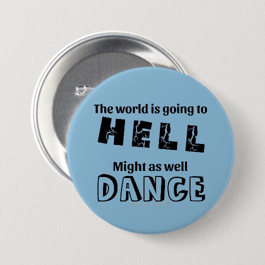 ダンサーピおもしろいンまたはNametagボタン地獄の踊り 缶バッジ (正面&裏面)