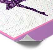 ダンサーフェイクの小パーソナライズされたドットのポスター ポスター (角)