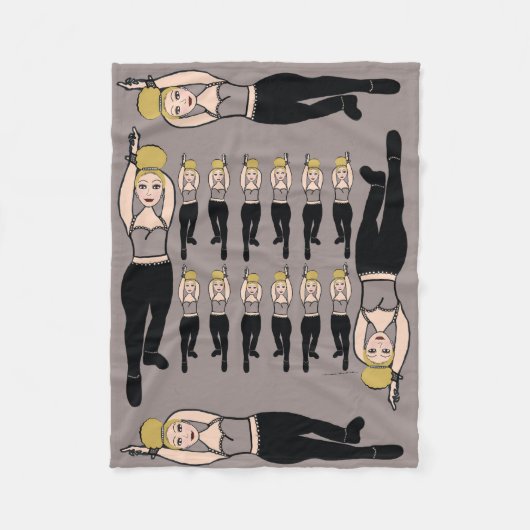 ダンサーフリースブランケットスモーク&ブラック フリースブランケット (正面)