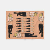 ダンサーフリースブランケットピーチ&ブラック フリースブランケット (正面(横))