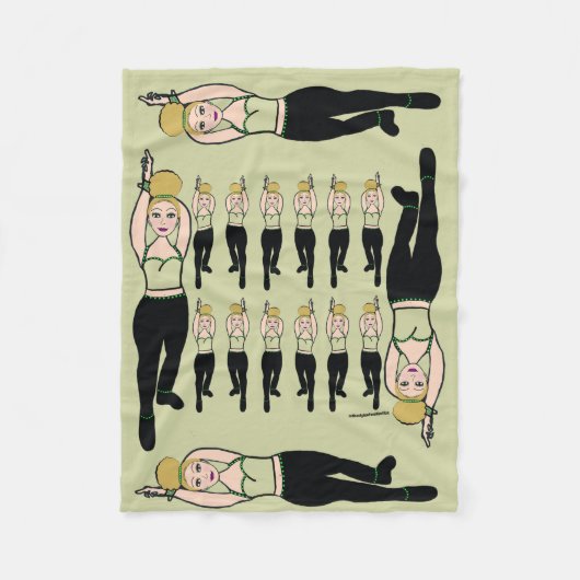 ダンサーフリースブランケットミント&ブラック フリースブランケット (正面)