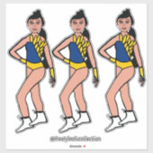 ダンサーブルー金ゴールド#2ステッカー シール (シート)