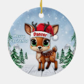 ダンサーベイビー 子鹿 シカ トナカイ 🦌🎄 セラミックオーナメント (裏面)