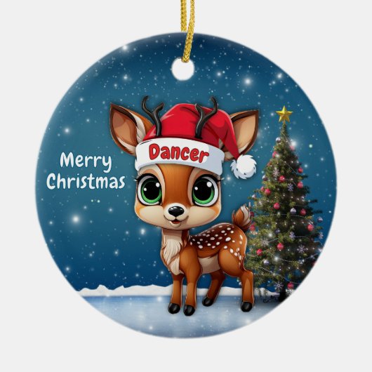 ダンサーベイビー 子鹿🦌 🎄 セラミックオーナメント (正面)