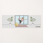 ダンサーポーズヨガナタラジャサナウィズ名前をカスタムする ヨガマット (正面(横))