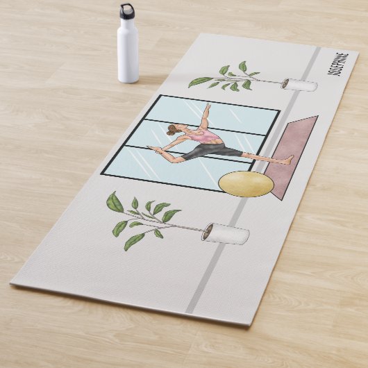 ダンサーポーズヨガナタラジャサナウィズ名前をカスタムする ヨガマット (インサイチュ)