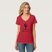 ダンサーポーズ – Yoga T Shirts Women Tシャツ (正面フル)