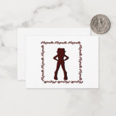 ダンサーマジョレットノテカードB （ホワイト・ブルゴーニュ） ノートカード (正面/裏面インサイチュ)