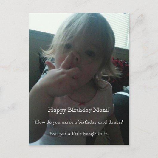 ダンサーママお誕生日おめでとう ポストカード (正面)