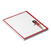 ダンサーメモ帳レッド/シルバーB ノートパッド (アングル)