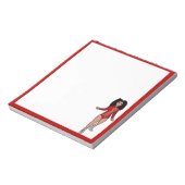 ダンサーメモ帳レッド/シルバーB ノートパッド (回転)