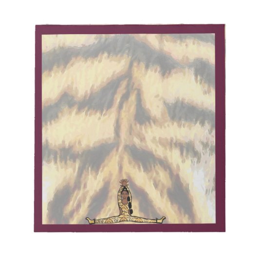 ダンサーメモ帳Maroon Tiger #1 ノートパッド (正面)