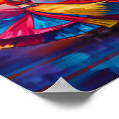 ダンサー伝統的プリント、ポスター紙（マット） ポスター (角)