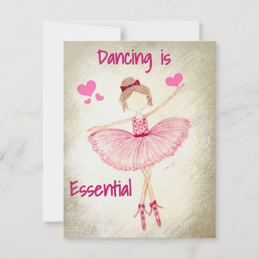 ダンサー感動的バレエカードをパーソナライズ (正面)