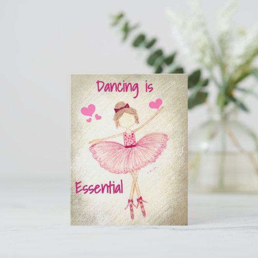 ダンサー感動的バレエカードをパーソナライズ (スタンド正面)