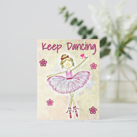 ダンサー感動的バレエカードをパーソナライズ (スタンド正面)