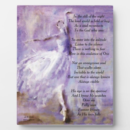 ダンサー感動的付き額 フォトプラーク (正面)