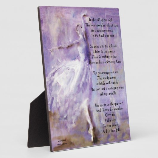 ダンサー感動的付き額 フォトプラーク (側面)