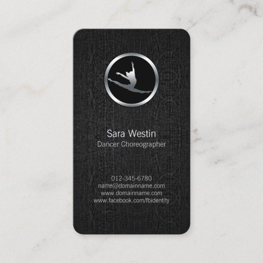 ダンサー振付家クロムダンサーの名刺 名刺 (正面)