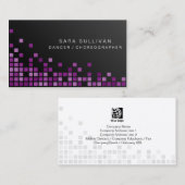 ダンサー振付家タレント抽象芸術紫キューブ 名刺 (正面/裏面)