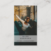 ダンサー振付家フォトソーシャルメディアQRコード 名刺 (正面)