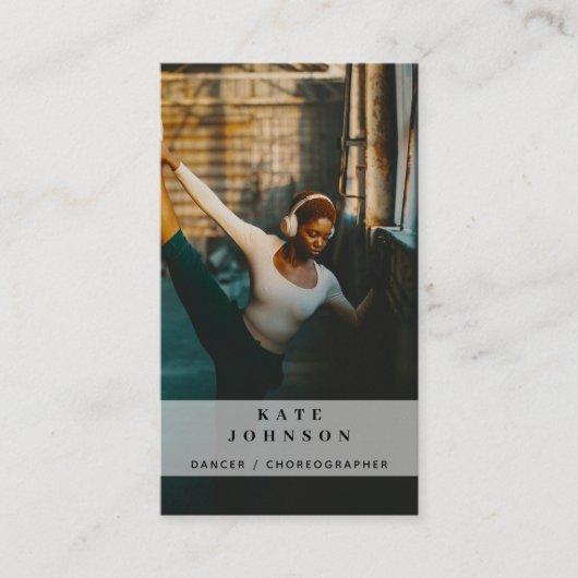 ダンサー振付家フォトソーシャルメディアQRコード 名刺 (正面)