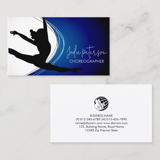 ダンサー振付家 名刺 (正面/裏面)