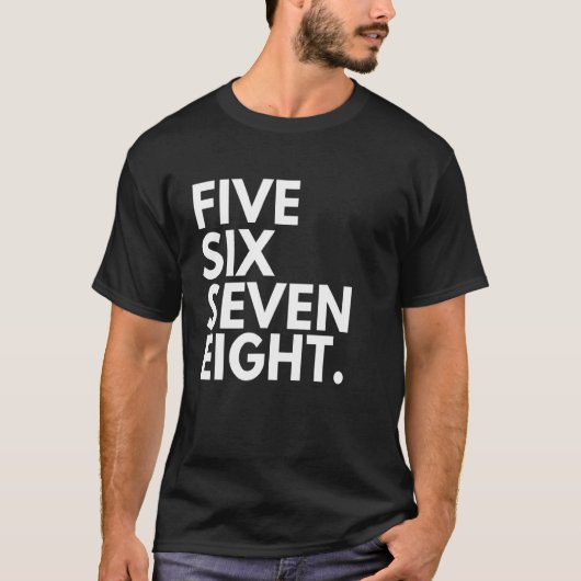 ダンサー番号ステップ5 6 7 8 D Tシャツ (正面)