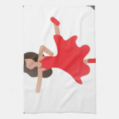 ダンサー絵文字 キッチンタオル (縦)