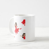 ダンサー絵文字 コーヒーマグカップ (正面左)
