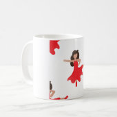 ダンサー絵文字 コーヒーマグカップ (正面左)