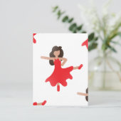 ダンサー絵文字 ポストカード (スタンド正面)
