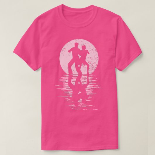 ダンサー踊りカップル踊りルンバキツネサルサ3 Tシャツ (デザイン正面)
