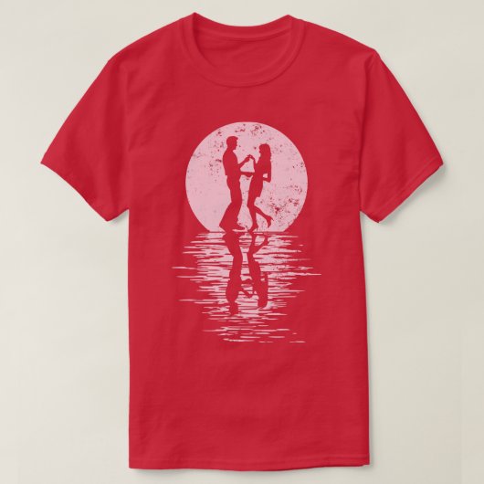 ダンサー踊りカップル踊りルンバキツネサルサ7 Tシャツ (デザイン正面)