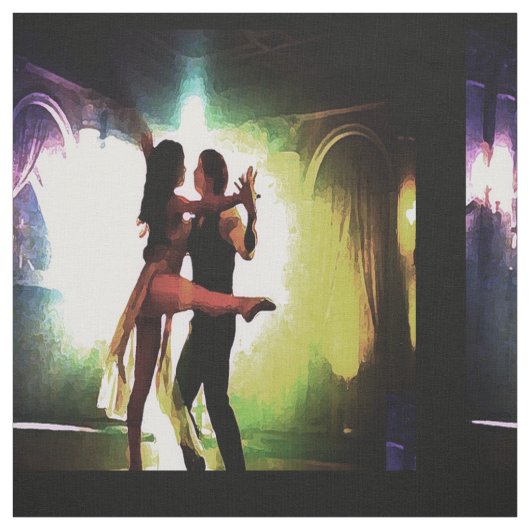 ダンサー踊りカップル ファブリック (見本)