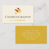 ダンサー踊りコーチ先生振付家エレガント 名刺 (正面/裏面)