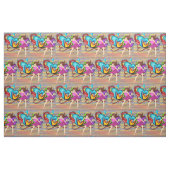 ダンサー音楽落書きの壁の生地 ファブリック (ヤード)