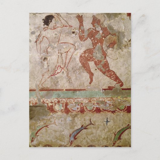 ダンサー2人とイルカ ポストカード (正面)