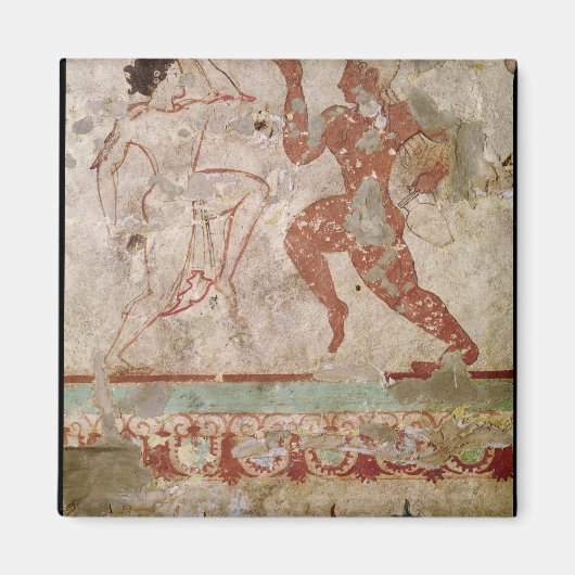 ダンサー2人とイルカ マグネット (正面)