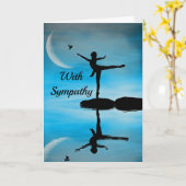 ダンサー3悔やみや弔慰 カード (黄色い花)