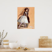 ダンサー：エドガー・デガスの傍に立つヴィンテージ・バレエ・アート ポスター (キッチン)