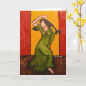 ダンサー カード (黄色い花)